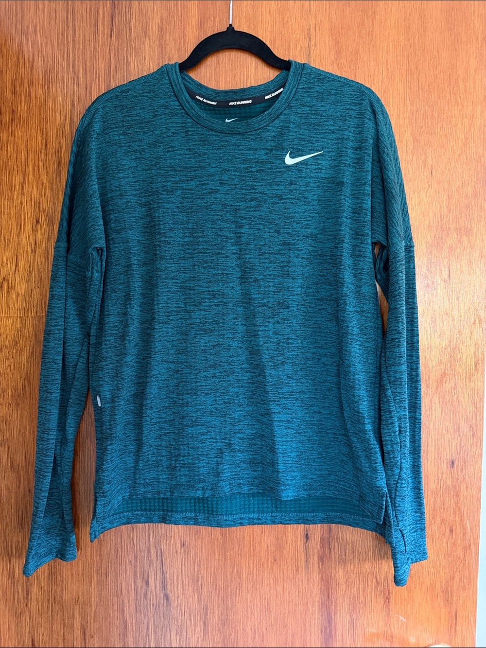 Nike Women's Teal Space-Dye Long Sleeve Performance Tee